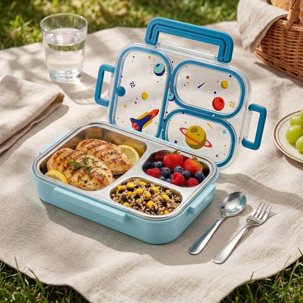 Meal Prep Microwave - Lonchera Bento de 900 ml, Linda,