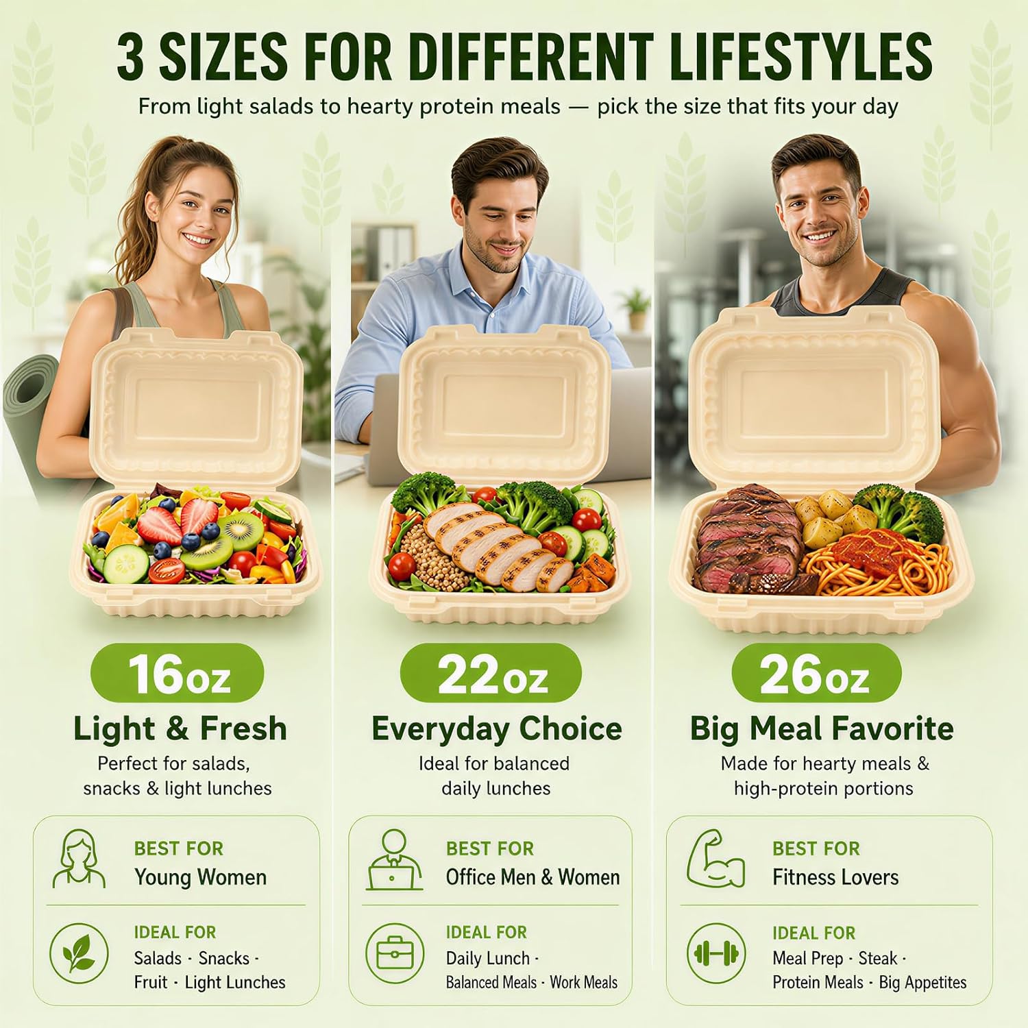 Paquete de 50 Contenedores Des - Meal Prep Microwave reseña y precio